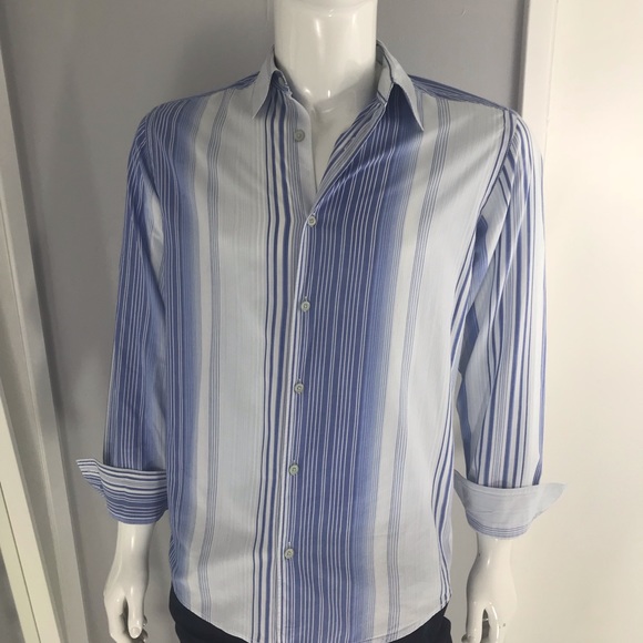 Men’s DKNY Blue & White Striped Button Down Shirt. Make an offer! - Picture 4 of 4